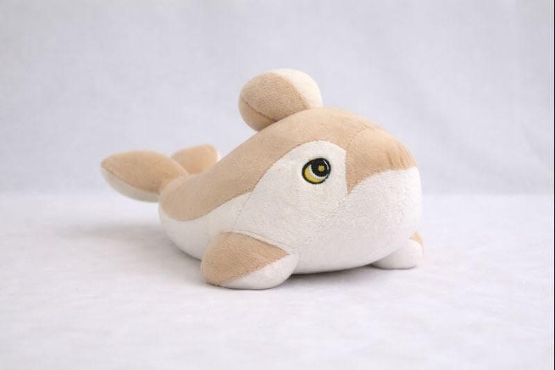 Beige White Dolphin Plush