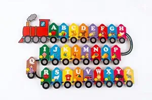 Multicolor A-Z Alphabet Soft Train Set