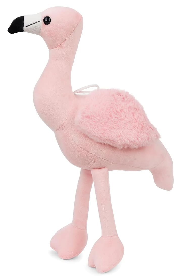 Light Pink Standing Flamingo Soft Toy