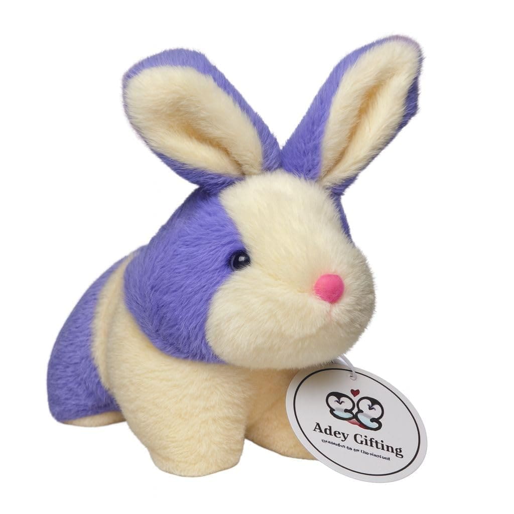 Purple and Cream Plush Bunny