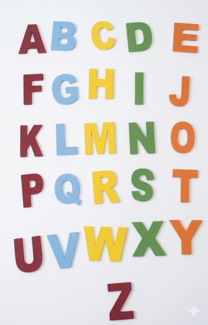 Multicolor Plush Alphabet Letter Set A-Z