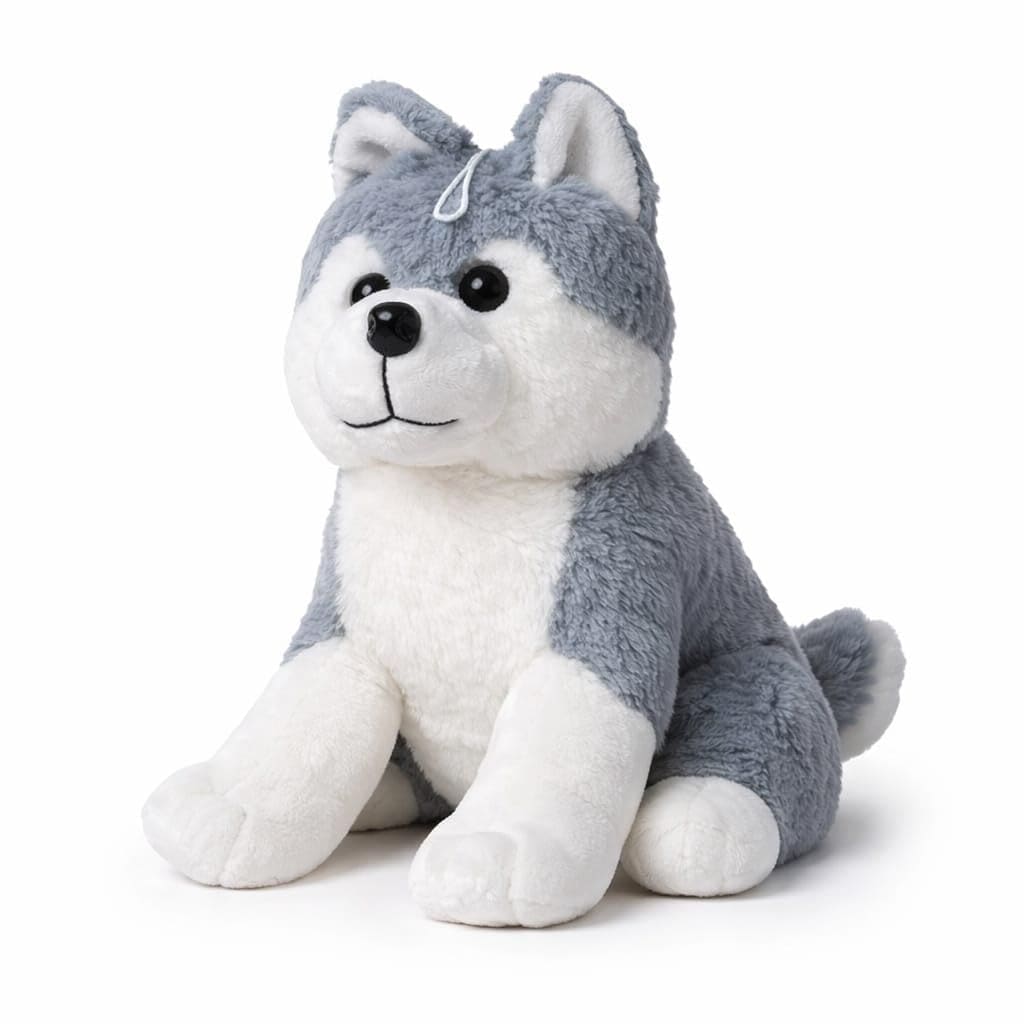Grey and White Husky Dog Plush