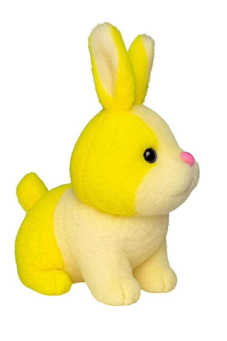 Yellow and Cream Plush Bunny