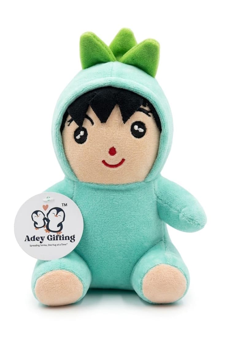 Mint Green Shin-chan Leaf Costume Plush