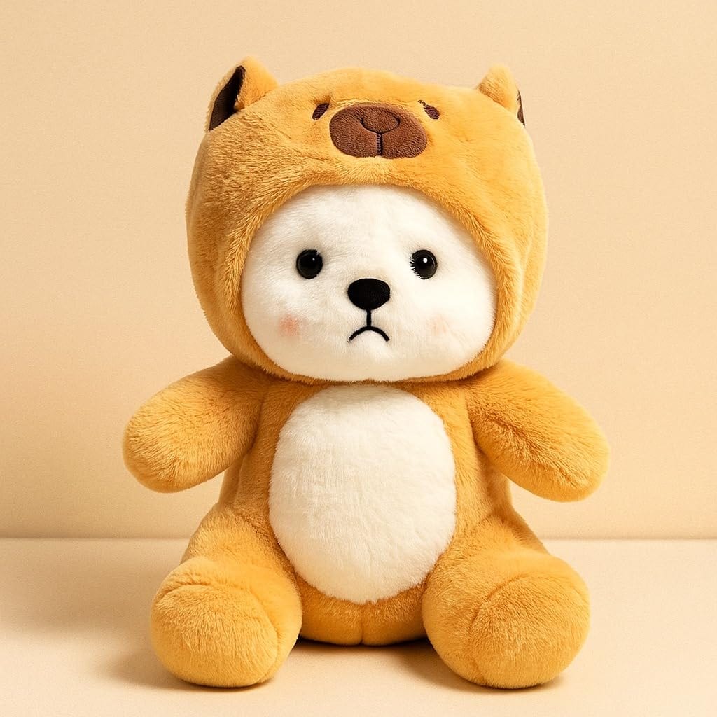 HOODIE - BEAR - 30 CM Brown Rabbit fur