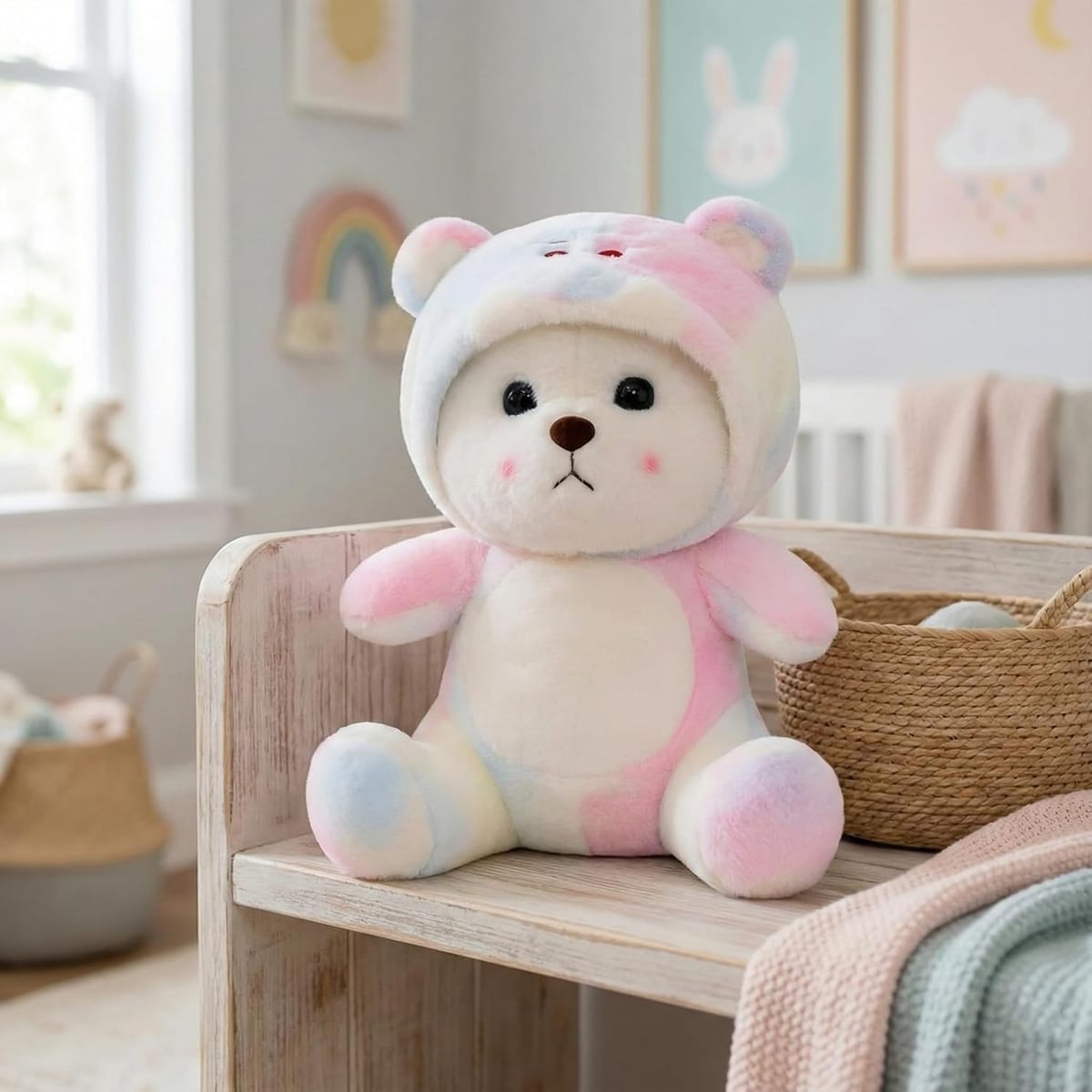 HOODIE - BEAR - 30 CM Rainbow Rabbit fur