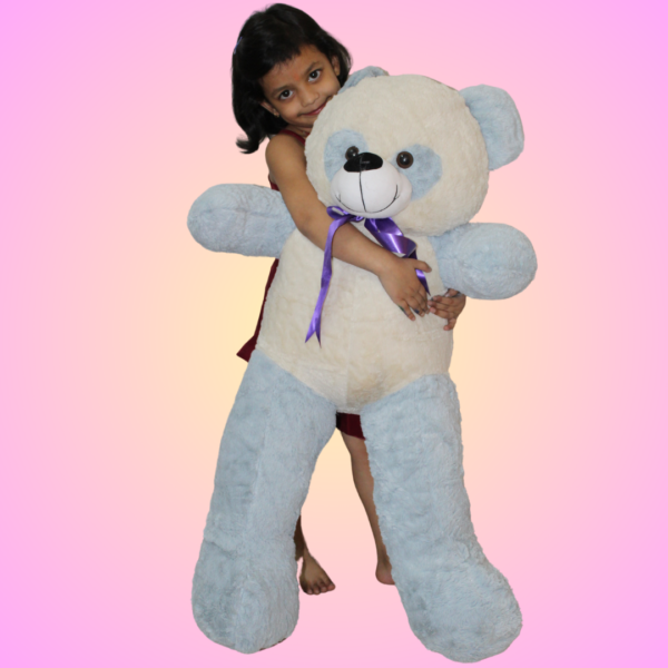 Rabbit Fur (Grey + Fade) Love Panda Teddy – 3FT (90 CM) Ultra-Soft Plush - Image 2