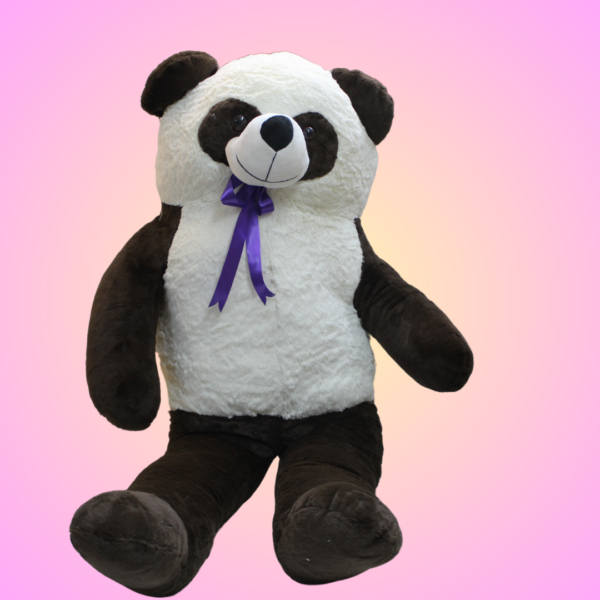 Rabbit Fur Black Panda Teddy – 3FT (90 CM) Ultra-Soft Plush