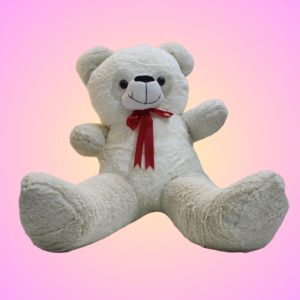Rabbit Fur (Fade + White) Love Teddy – 3FT (90 CM) Ultra-Soft Plush
