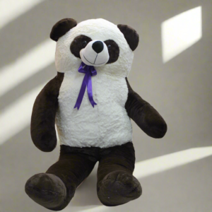Rabbit Fur (Chocolate + White) Love Panda Teddy – 5FT (152 CM) Ultra-Soft Plush
